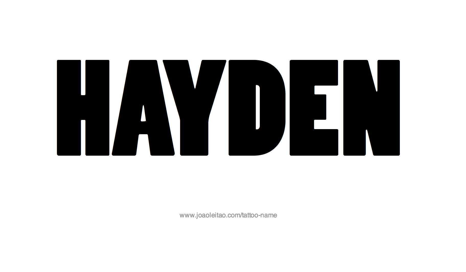 Hayden Name Tattoo Designs